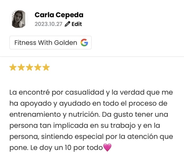 Reseña de un cliente de Liga Fitness