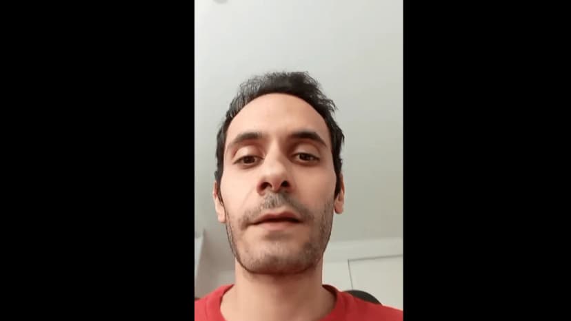 Fotograma del vídeo testimonio de Sergio
