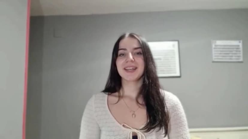 Fotograma del vídeo testimonio de Iria