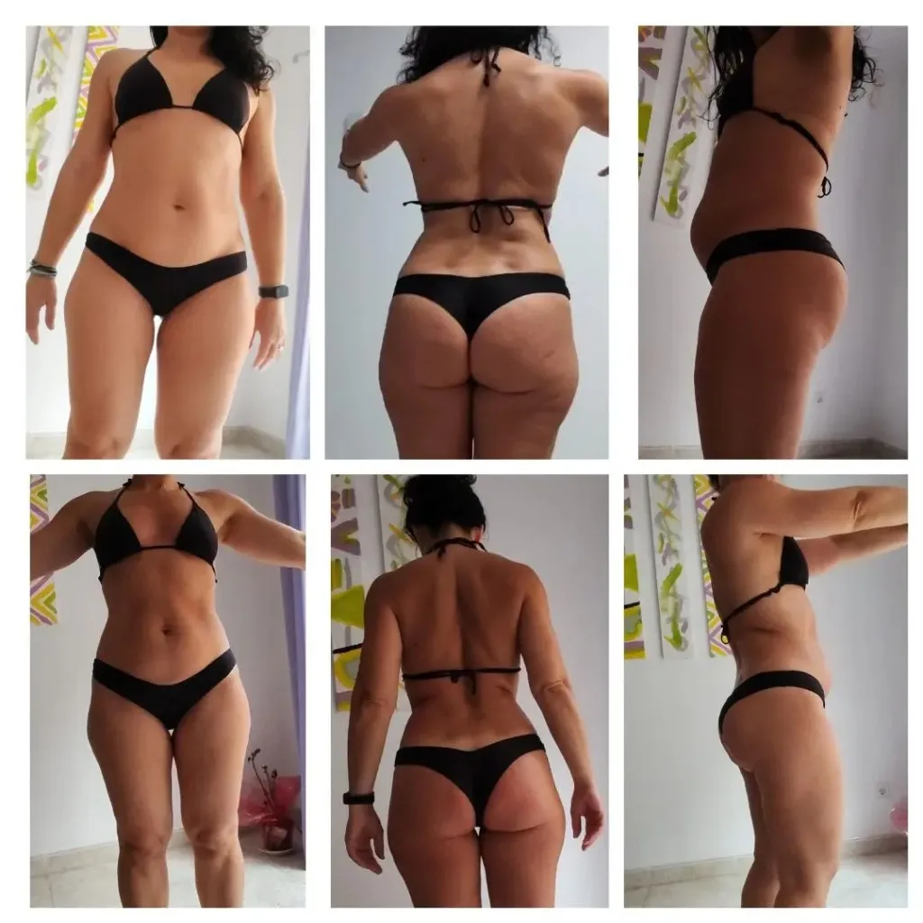 Transformación de una mujer con glúteos más firmes y piernas tonificadas